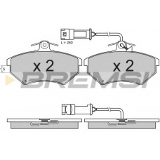 BP2643 BREMSI Комплект тормозных колодок, дисковый тормоз