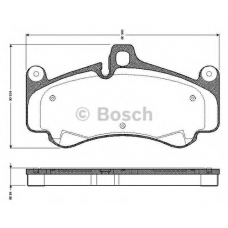 0 986 TB2 872 BOSCH Комплект тормозных колодок, дисковый тормоз