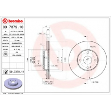 09.7379.11 BREMBO Тормозной диск