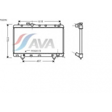 TO2241 AVA Радиатор, охлаждение двигателя
