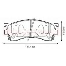 572434B BENDIX Комплект тормозных колодок, дисковый тормоз