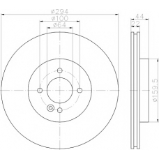 MDC2083 MINTEX Тормозной диск