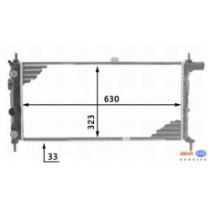 8MK 376 716-701 HELLA Радиатор, охлаждение двигателя