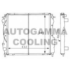 100884 AUTOGAMMA Радиатор, охлаждение двигателя