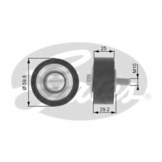 T36032 GATES Паразитный / ведущий ролик, поликлиновой ремень