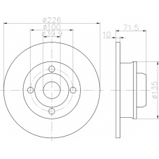 8DD 355 113-461 HELLA PAGID Тормозной диск