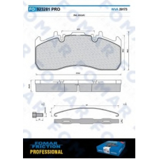 FO 923281 FOMAR ROULUNDS Комплект тормозных колодок, дисковый тормоз