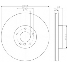 MDC2328 MINTEX Тормозной диск