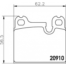 8DB 355 008-111 HELLA Комплект тормозных колодок, дисковый тормоз