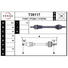 T39117 EAI Приводной вал