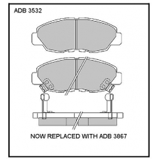 ADB3532 Allied Nippon Тормозные колодки