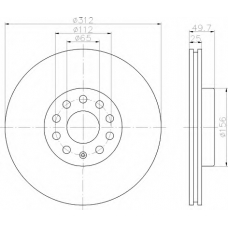 8DD 355 109-511 HELLA Тормозной диск