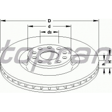 110 417 TOPRAN Тормозной диск