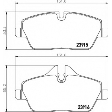 N-1722 COBREQ Комплект тормозных колодок, дисковый тормоз