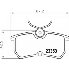 8DB 355 018-411 HELLA Комплект тормозных колодок, дисковый тормоз