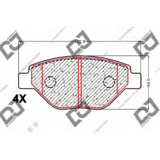 BP1917 DJ PARTS Комплект тормозных колодок, дисковый тормоз