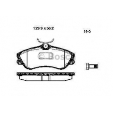 0 986 TB2 757 BOSCH Комплект тормозных колодок, дисковый тормоз