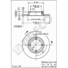 BS 7371 BRECO Тормозной диск