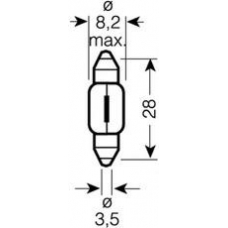 6430 OSRAM Лампа накаливания, oсвещение салона; Лампа накалив