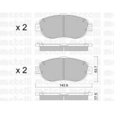 22-0756-1 METELLI Комплект тормозных колодок, дисковый тормоз