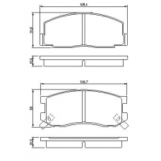 0 986 424 133 BOSCH Комплект тормозных колодок, дисковый тормоз