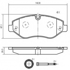 K402301 Vema Комплект тормозных колодок, дисковый тормоз