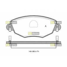 BD S313P STARLINE Комплект тормозных колодок, дисковый тормоз