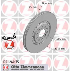 100.1240.75 ZIMMERMANN Тормозной диск