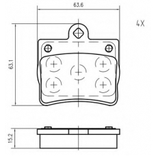 K620800 Vema Комплект тормозных колодок, дисковый тормоз