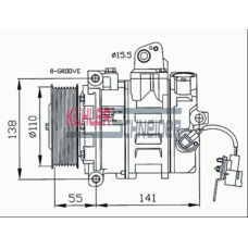 8402561 KUHLER SCHNEIDER Компрессор, кондиционер