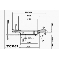 J3303069 NIPPARTS Тормозной диск