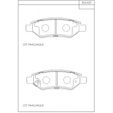 KD66415 ASIMCO Комплект тормозных колодок, дисковый тормоз