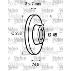 186606 VALEO Тормозной диск