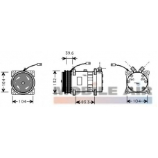 1700K372 VAN WEZEL Компрессор, кондиционер