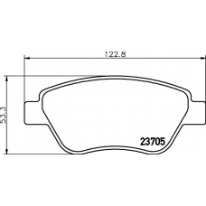 8DB 355 011-871 HELLA PAGID Комплект тормозных колодок, дисковый тормоз