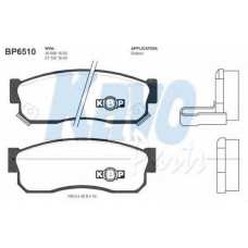 BP-6510 KAVO PARTS Комплект тормозных колодок, дисковый тормоз