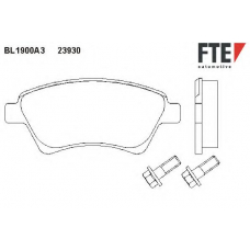 BL1900A3 FTE Комплект тормозных колодок, дисковый тормоз