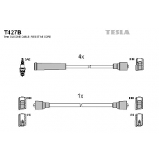 T427B TESLA Комплект проводов зажигания