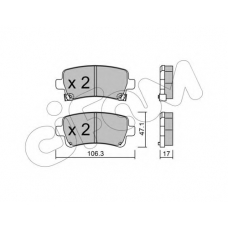 822-844-0 CIFAM Комплект тормозных колодок, дисковый тормоз