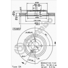 09.8655.11 BREMBO Тормозной диск