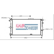 0615701 KUHLER SCHNEIDER Радиатор, охлаждение двигател