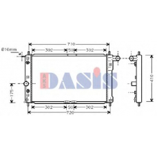 510011N AKS DASIS Радиатор, охлаждение двигателя