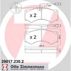 29017.230.2 ZIMMERMANN Комплект тормозных колодок, дисковый тормоз