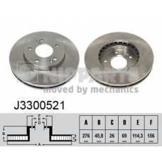 J3300521 NIPPARTS Тормозной диск