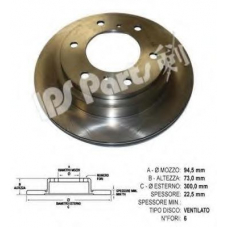 IBP-1595 IPS Parts Тормозной диск