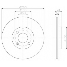 8DD 355 108-261 HELLA Тормозной диск