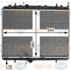 8MK 376 900-311 HELLA Радиатор, охлаждение двигателя