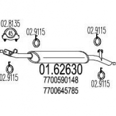 01.62630 MTS Глушитель выхлопных газов конечный