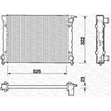 350213203000 MAGNETI MARELLI Радиатор, охлаждение двигателя