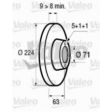 186144 VALEO Тормозной диск